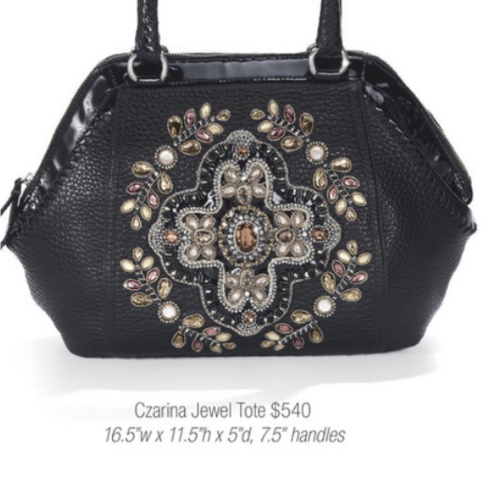 Brighton Black Shoulder Bag with Silver Embellishments - Picture 5 of 8